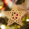 Handcrafted Victorian Style Fretwork Star Christmas Tree Ornament - Made In USA